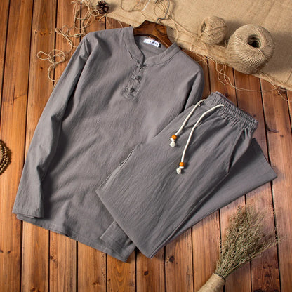 Jesús - Conjunto completo de lino con diseño chino