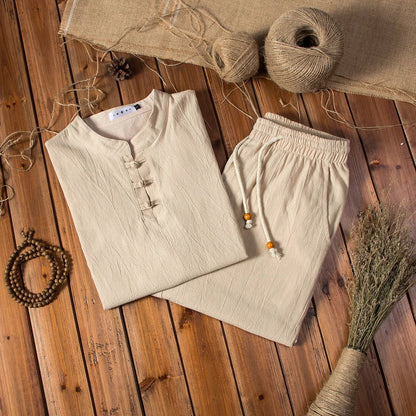 Jesús - Conjunto completo de lino con diseño chino