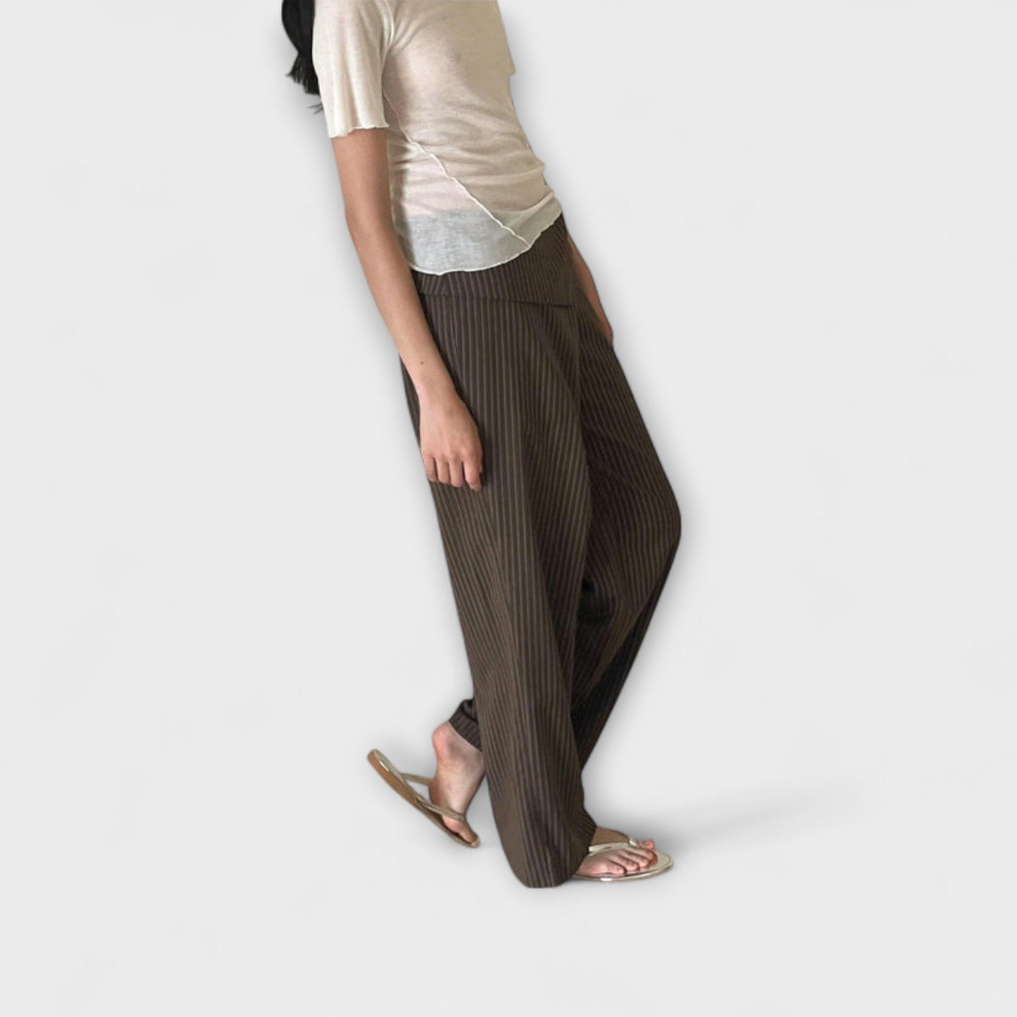 Raquel | Pantalón Rayas Plisado