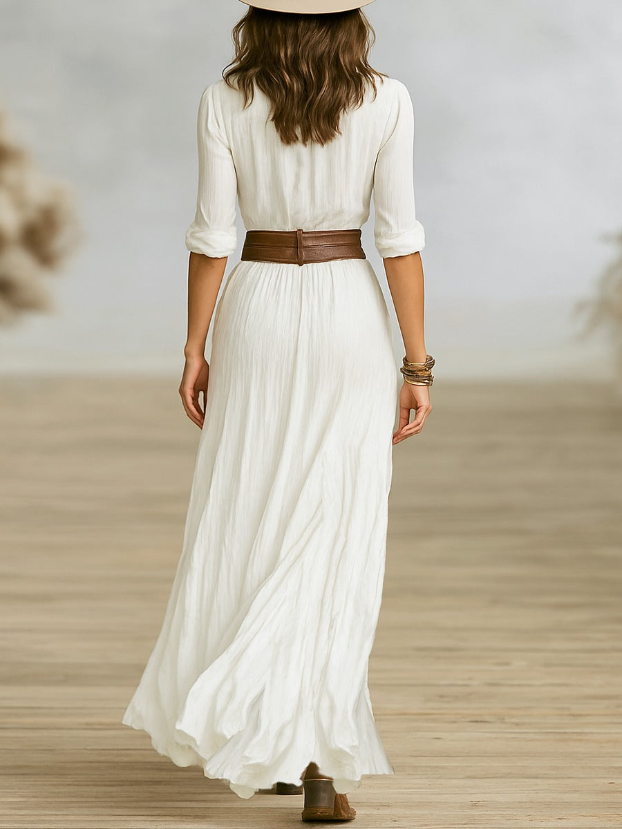 Aitana | Vestido Midi Plisado