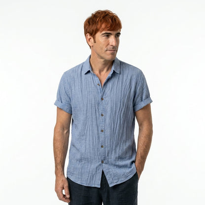 LOREN | Camisa de lino de manga corta