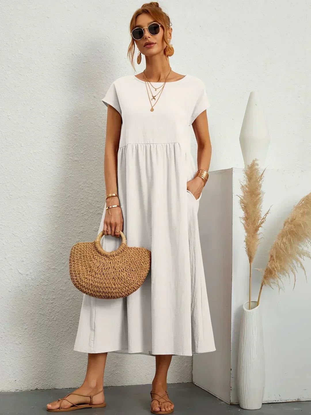 Gabrielle | Vestido Midi Elegante y Fluido