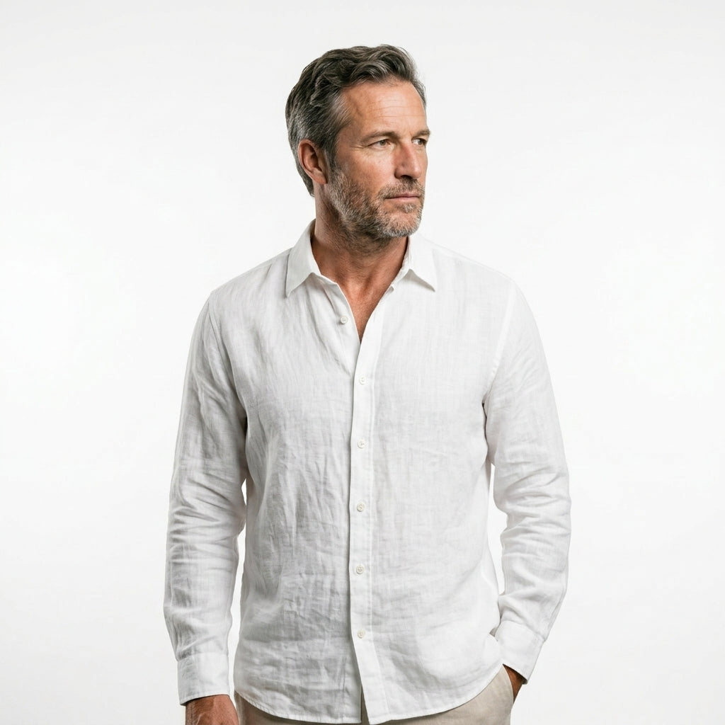 Camisa casual de lino