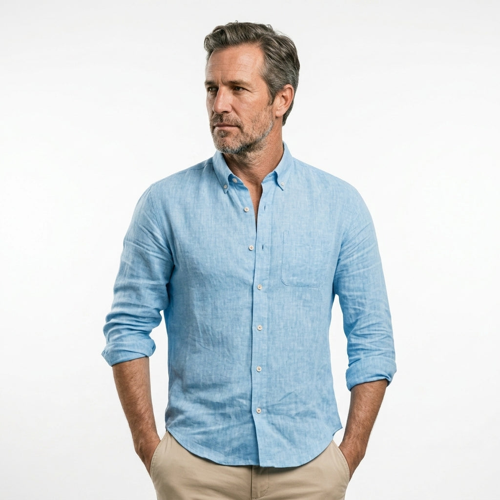 Camisa de lino transpirable