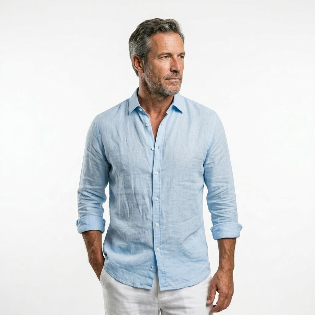 Elegante camisa de lino