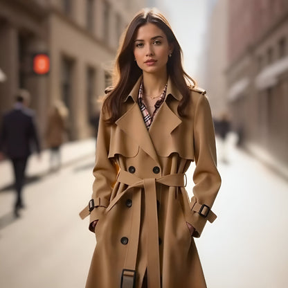 Alina | Gabardina Elegante Otoñal