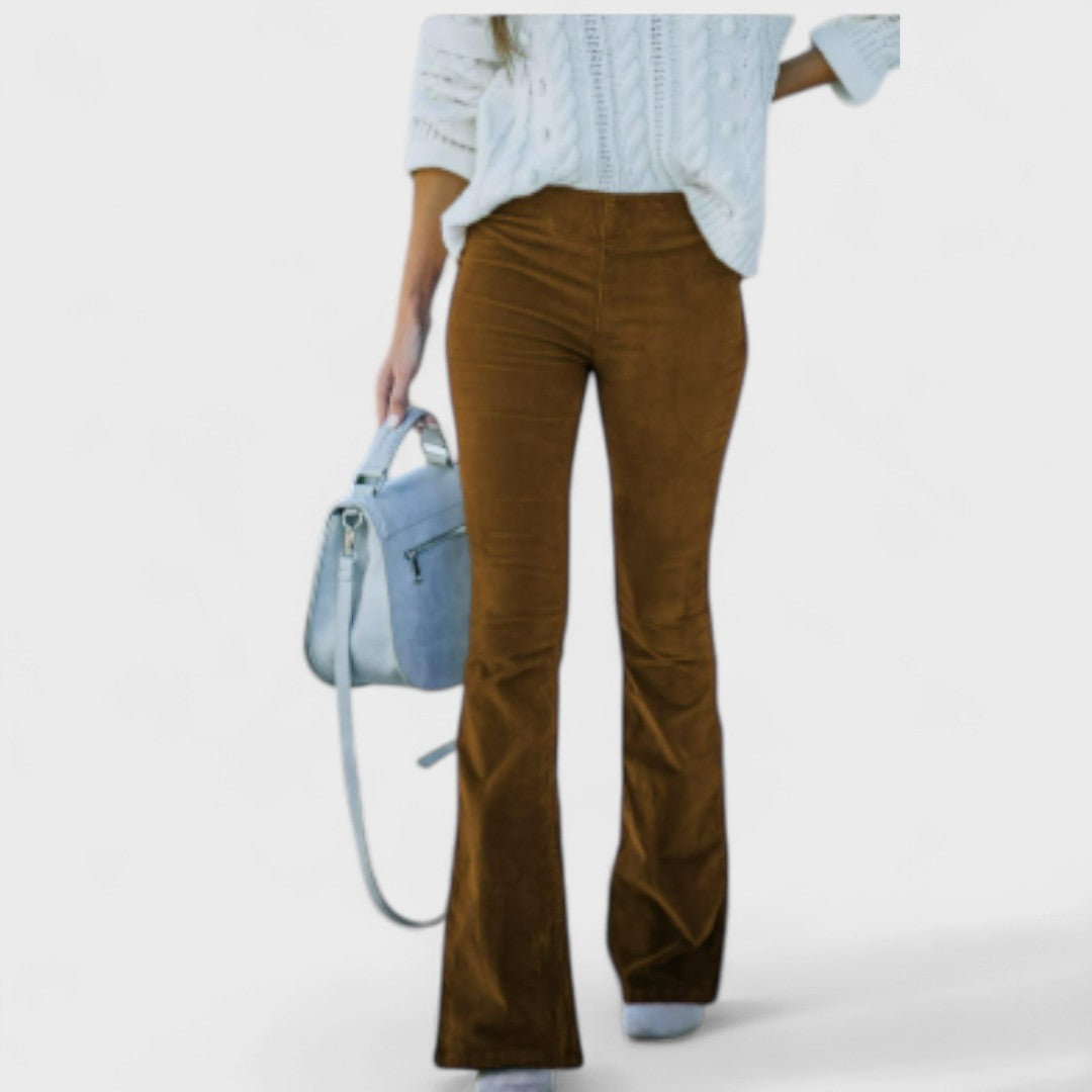 María | Pantalones acampanados terciopelo