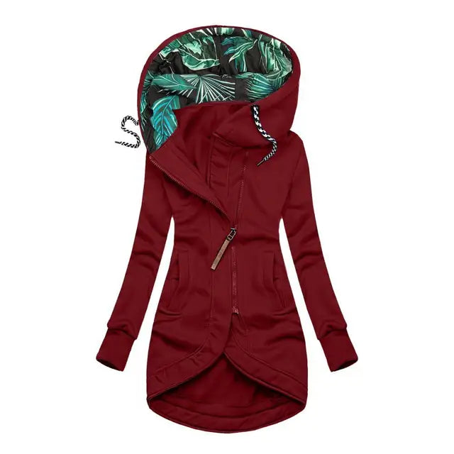Eleonora™ – Abrigo de invierno con cremallera asimétrica