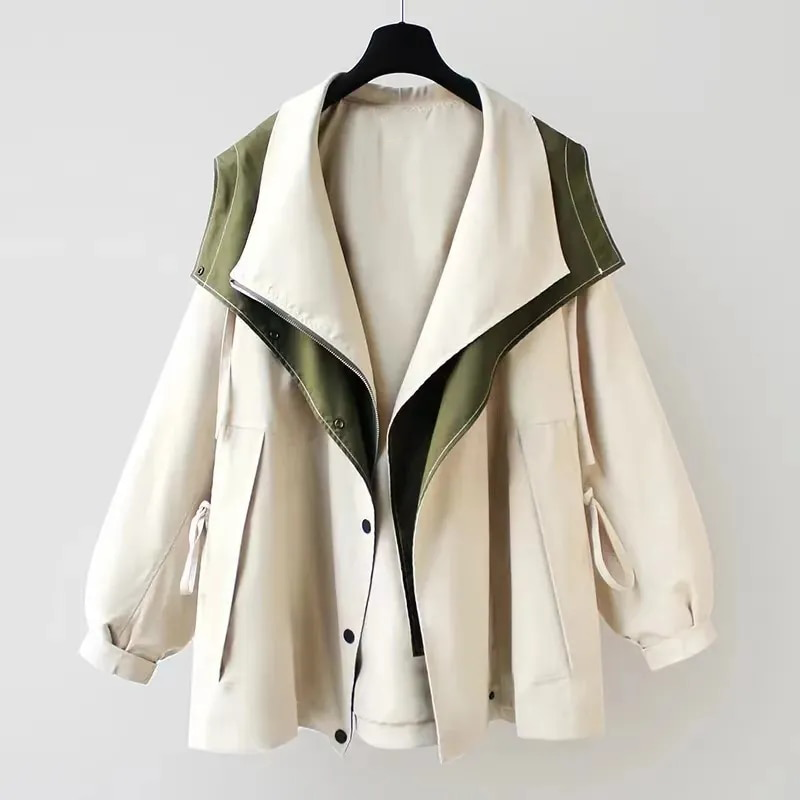 Mariel | Chaqueta con Capucha Bicolor