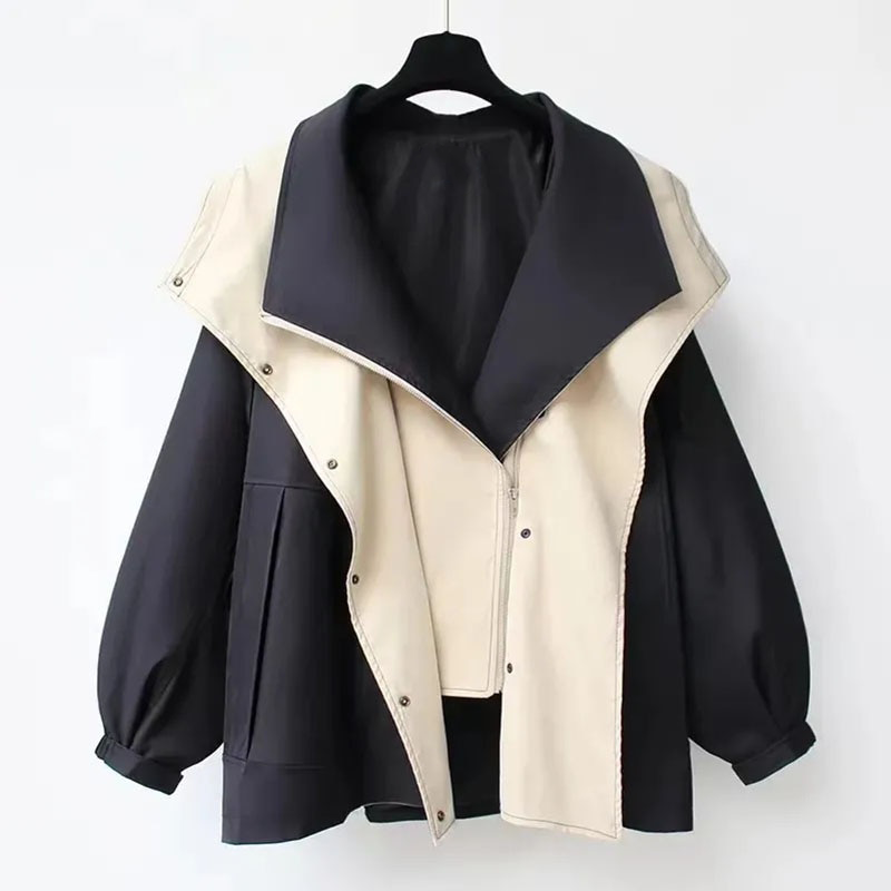 Mariel | Chaqueta con Capucha Bicolor