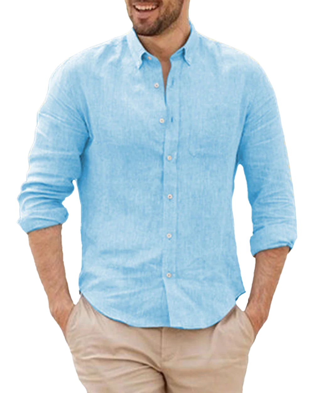 Camisa de lino transpirable