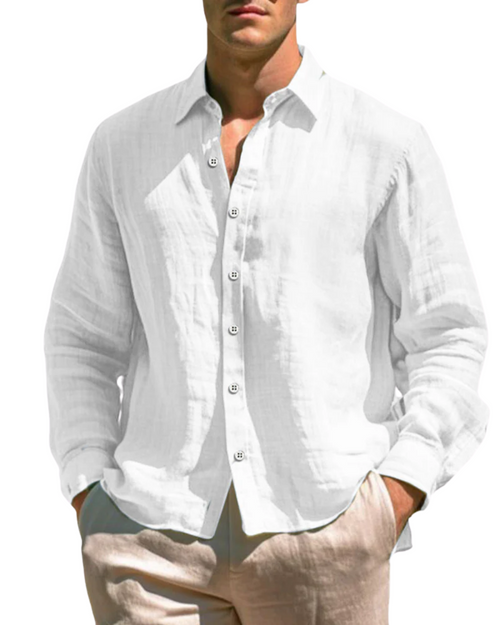 Camisa casual de lino