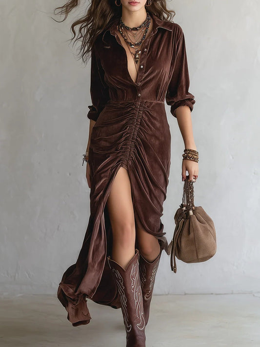 Vega | Vestido Midi Plisado