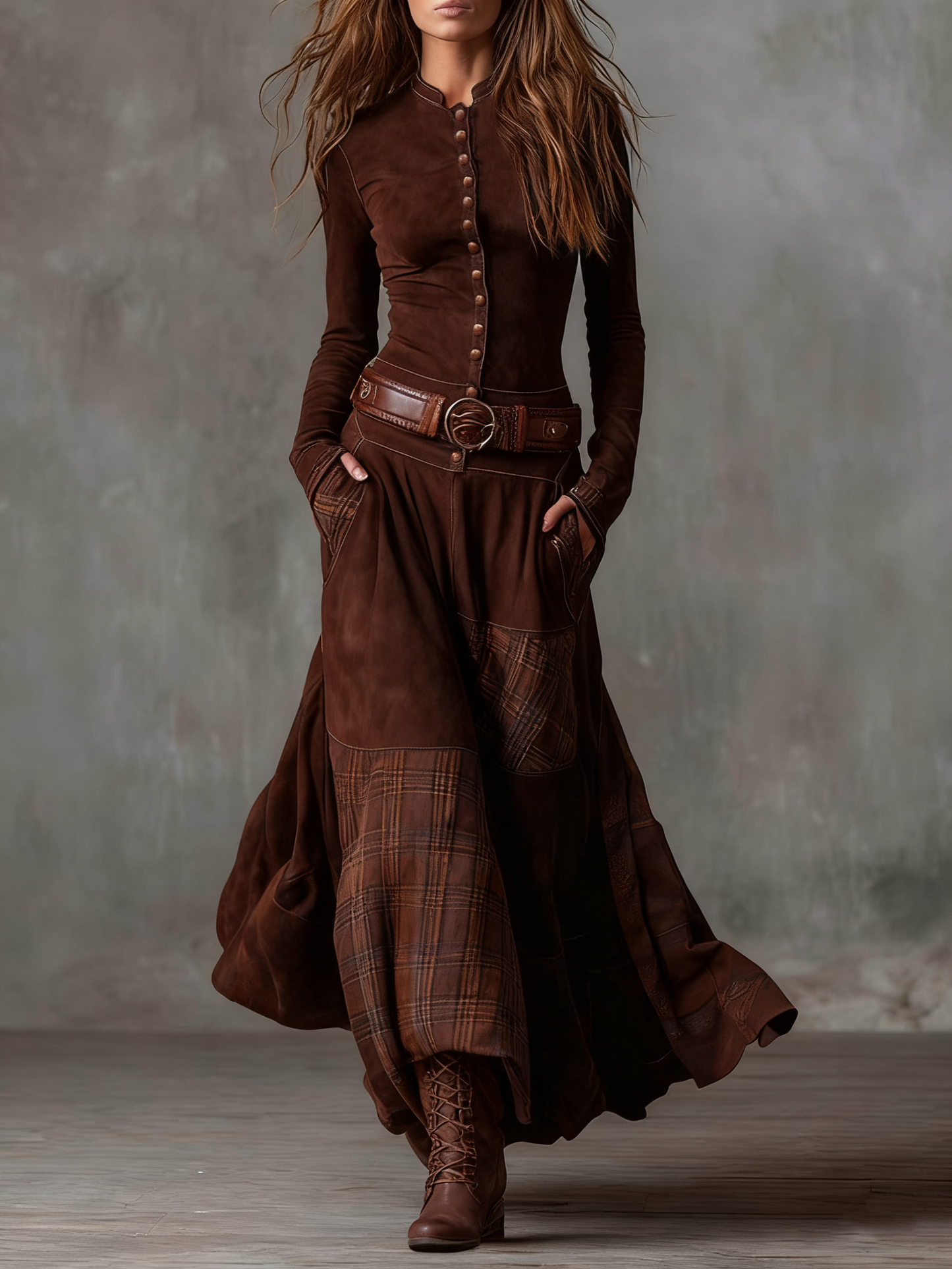 Ángela | Vestido Mini Ante