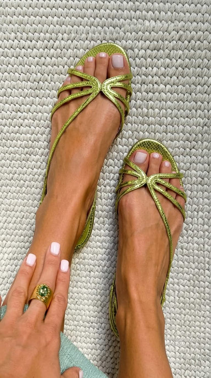 Ginevra | Sandalias Doradas Elegancia de verano