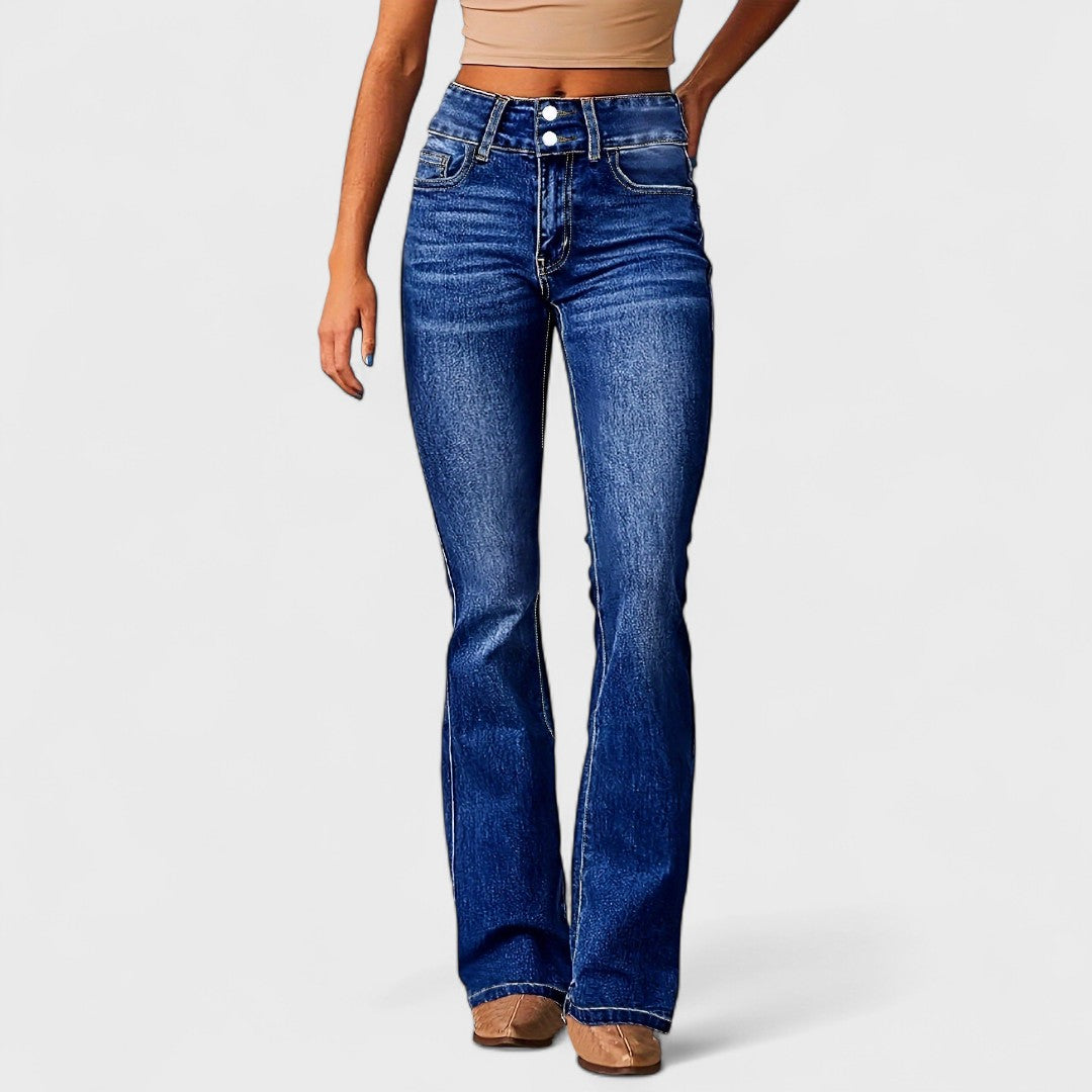 Isabella | Jeans talle alto pierna ancha