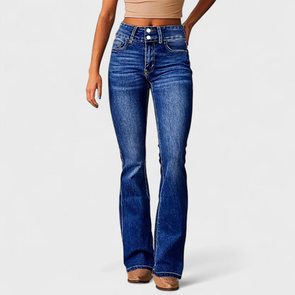 Isabella | Jeans talle alto pierna ancha