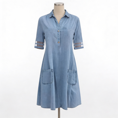 Serena | Vestido camisero de denim