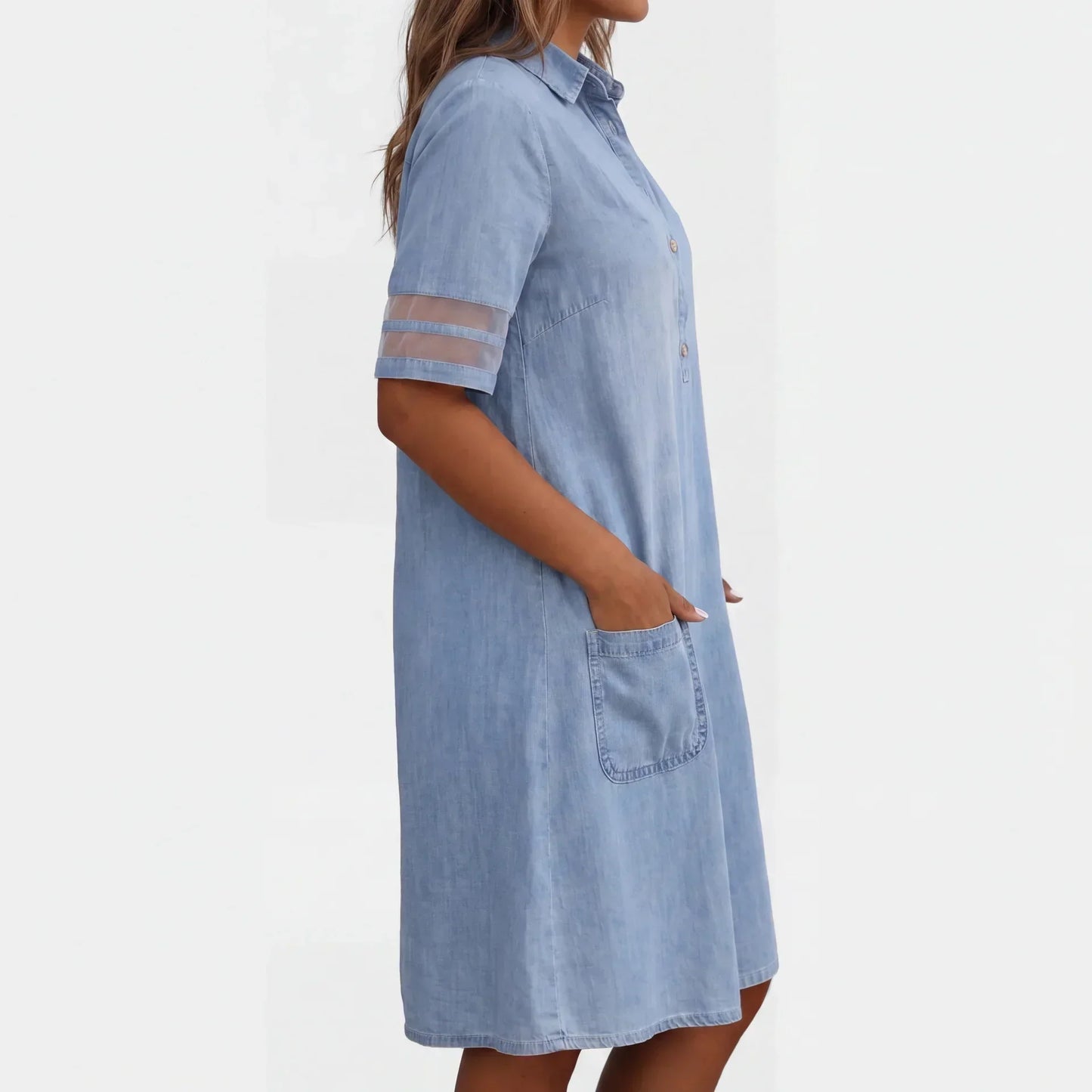 Serena | Vestido camisero de denim