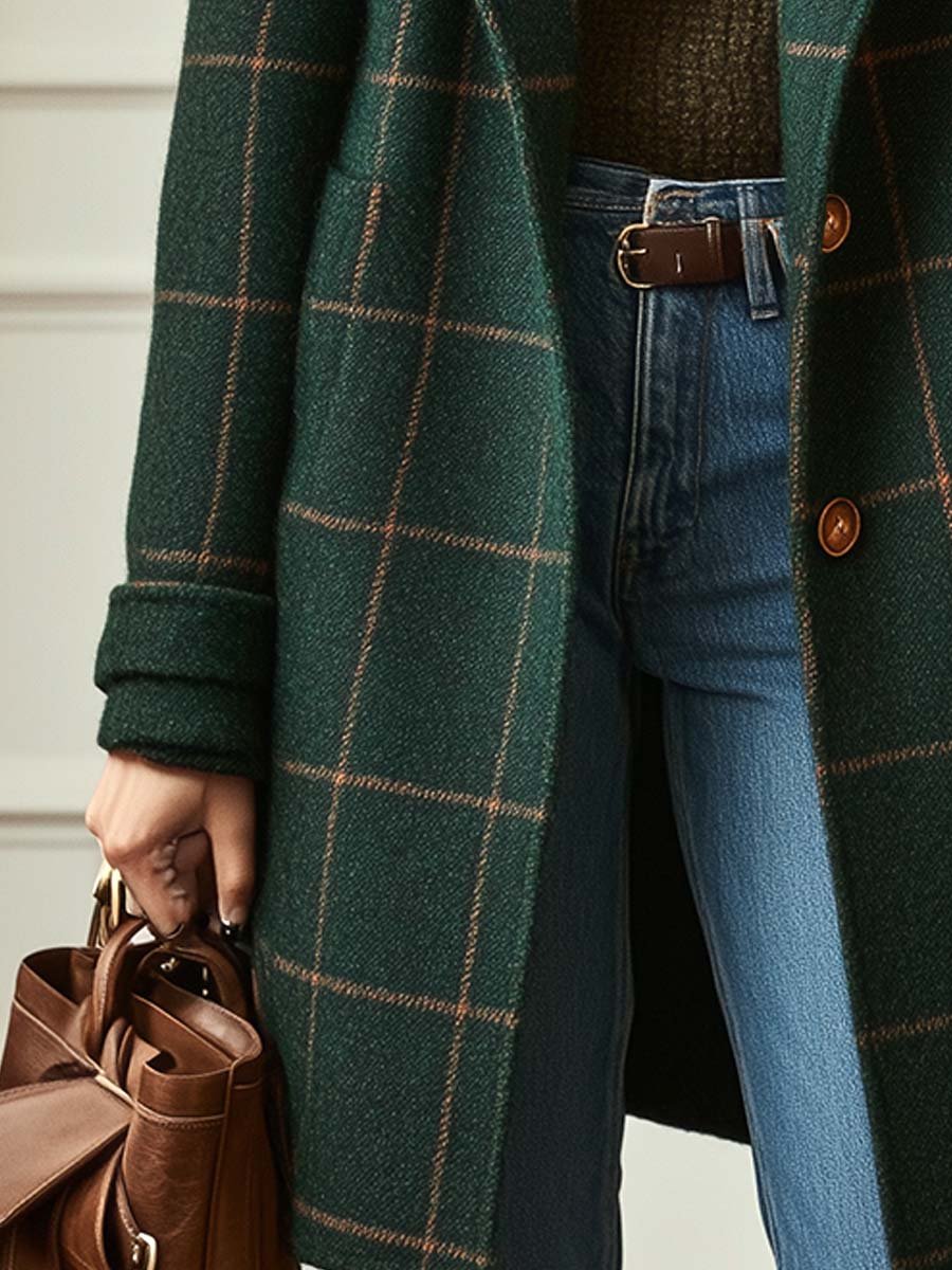 Lunori™ | Cappotto classico a quadri