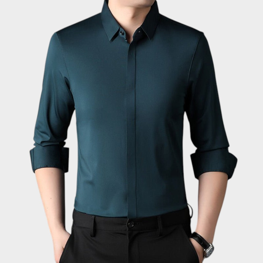 Mitchel™ | Camisa elástica sin arrugas para hombre
