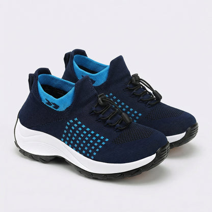 Ambulo Zapatos Ortopédicos de Tejido - Azul Marino